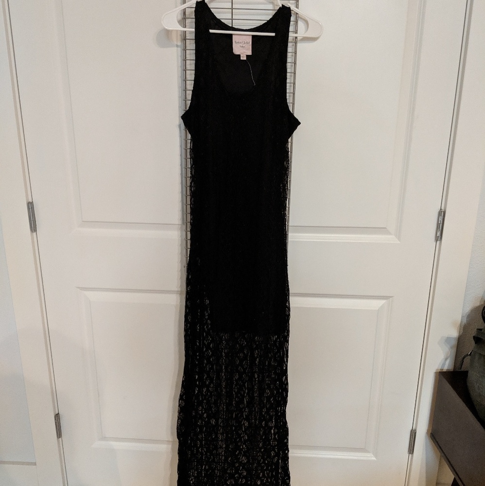 Black Lace Maxi Dress